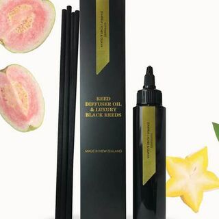 Surmanti Starfruit Lychee & Guava Reed Diffuser Oil & Luxury Black Reeds 100ml