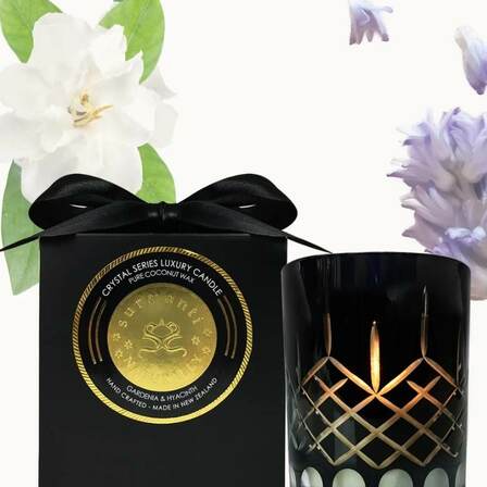 Surmanti Gardenia & Hyacinth Crystal Series Long Burning Pure Coconut Wax Candle Medium 500gm